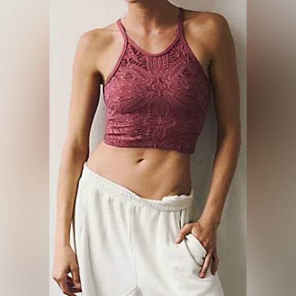 FREE PEOPLE Happiness Runs Floral Crop
Tank in Woodrose - Picture 3 of 4